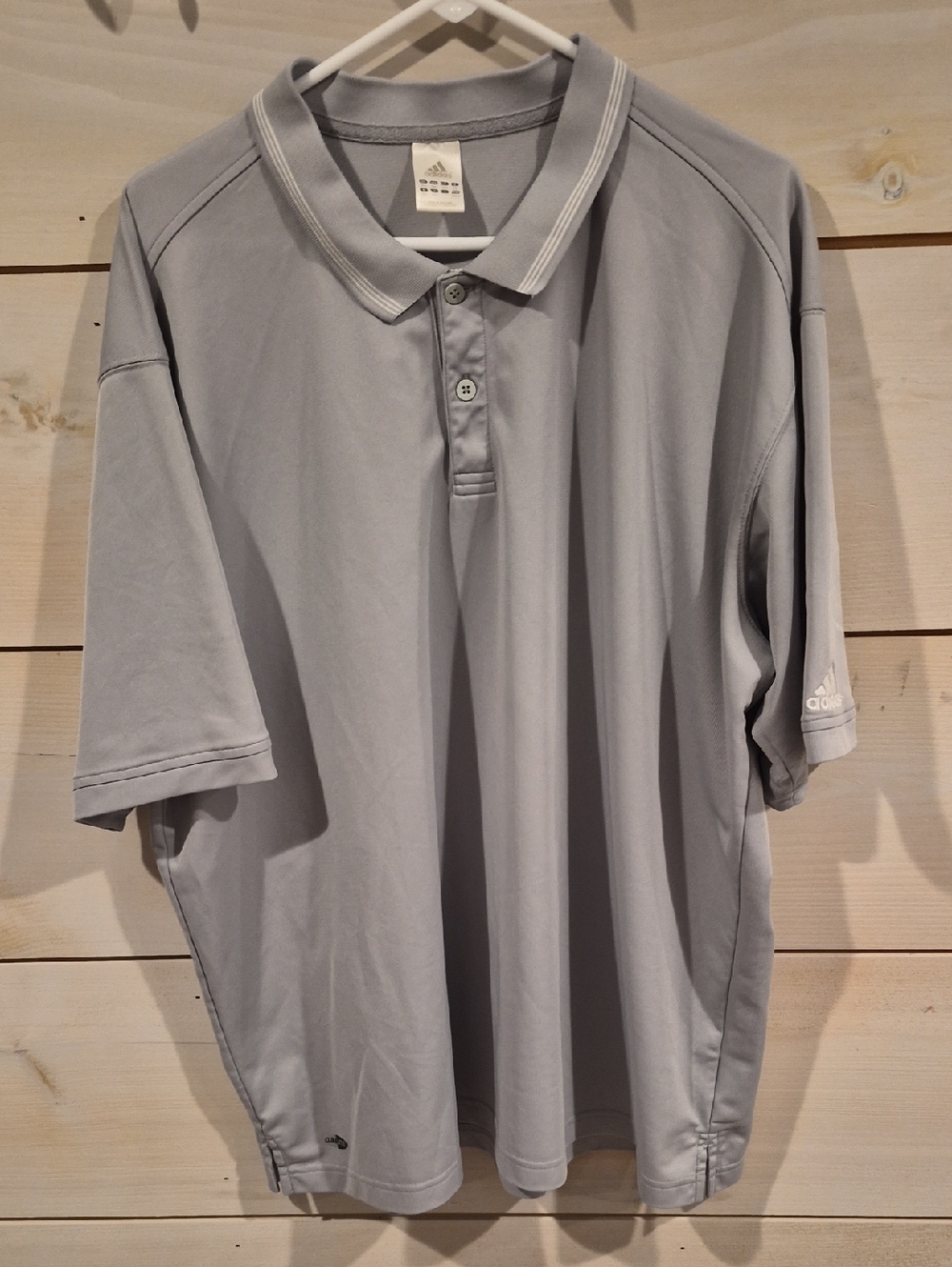 adidas CLIMALITE, Light Gray Men’s Performance Polo, Size XXL, Excellent Cond